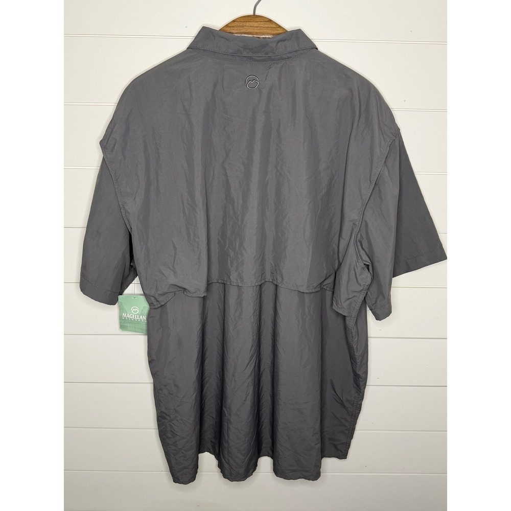 Magellan Outdoors Fish Gear Shirt Mens 3XL Gray Short Sleeve Fishing Relaxed Fit - Picture 2 of 6